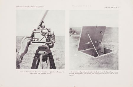 Lot #255 Robert H. Goddard Signed Smithsonian Illustration Plate from 
