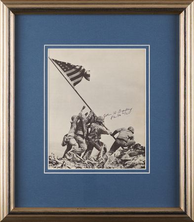 Lot #245 Iwo Jima: John H. Bradley Signed Print