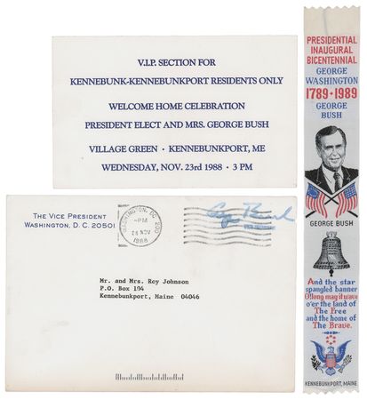 Lot #77 George Bush Autograph Letter Signed as President-Elect: 