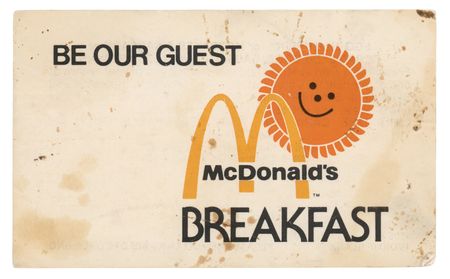 Lot #177 Ray Kroc Signed McDonald's Breakfast Coupon Card - 'Be Our Guest' - Image 3