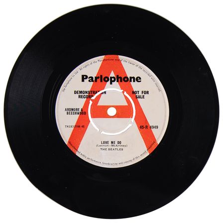 Lot #321 Beatles 45 RPM 'Demonstration Record'