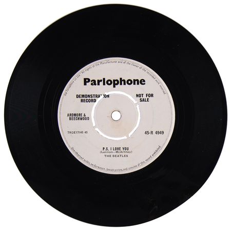 Lot #321 Beatles 45 RPM 'Demonstration Record' Single for 'Love Me Do / P.S. I Love You,' with 'McArtney' Misspelling - Image 2