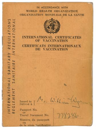 Lot #374 Bill Wyman Twice-Signed Vaccination Booklet Used During the Rolling Stones’ Touring Years (1965–1971) - Image 3