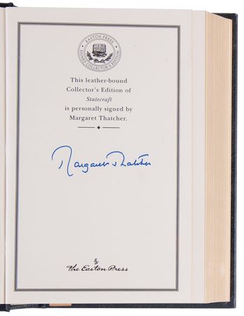 Lot #151 Margaret Thatcher Signed Book - Statecraft - Image 4