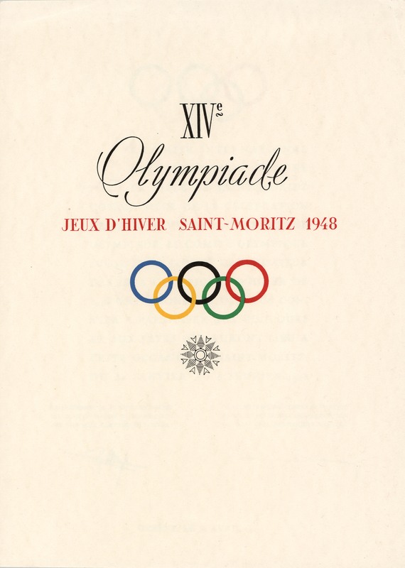 Lot 3280 St. Moritz 1948 Winter Olympics Organizing Committee Invitation to Participate
