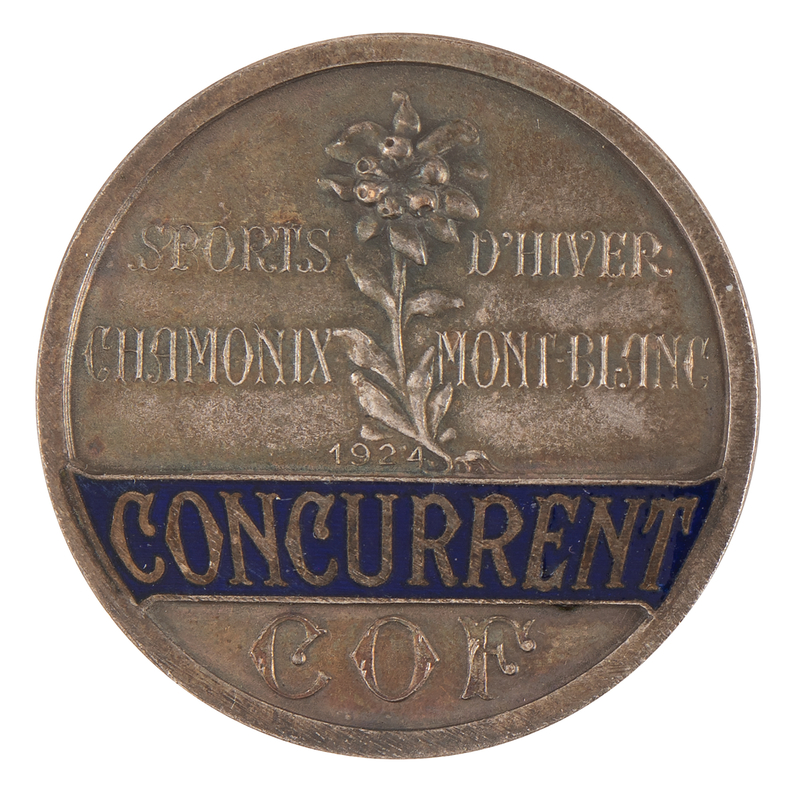 Lot 3157 Chamonix 1924 Winter Olympics Competitor's Badge