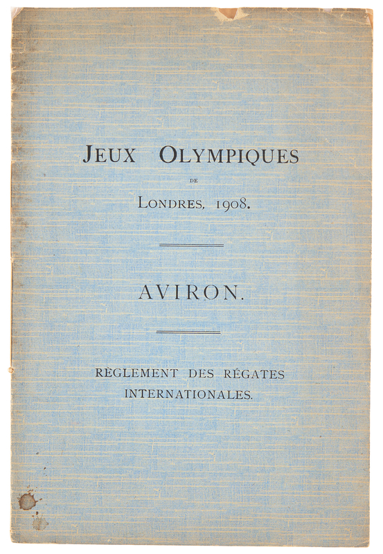 Lot 3230 London 1908 Olympics Rowing Regulation Booklet
