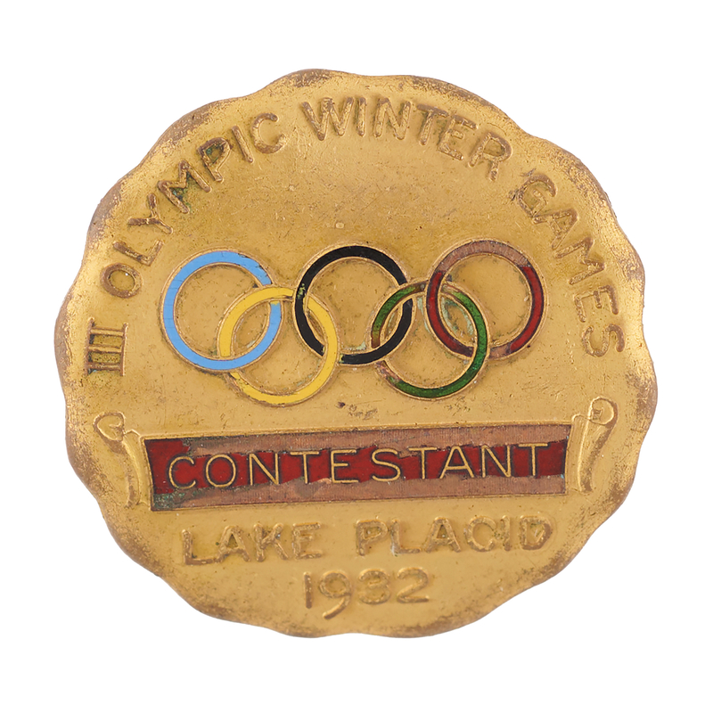 Lot 3162 Lake Placid 1932 Winter Olympics Contestant Badge
