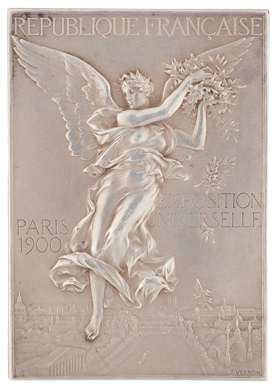 Lot 3047 Paris 1900 Olympics Silvered Bronze Winner's Medal for Pigeon Shooting