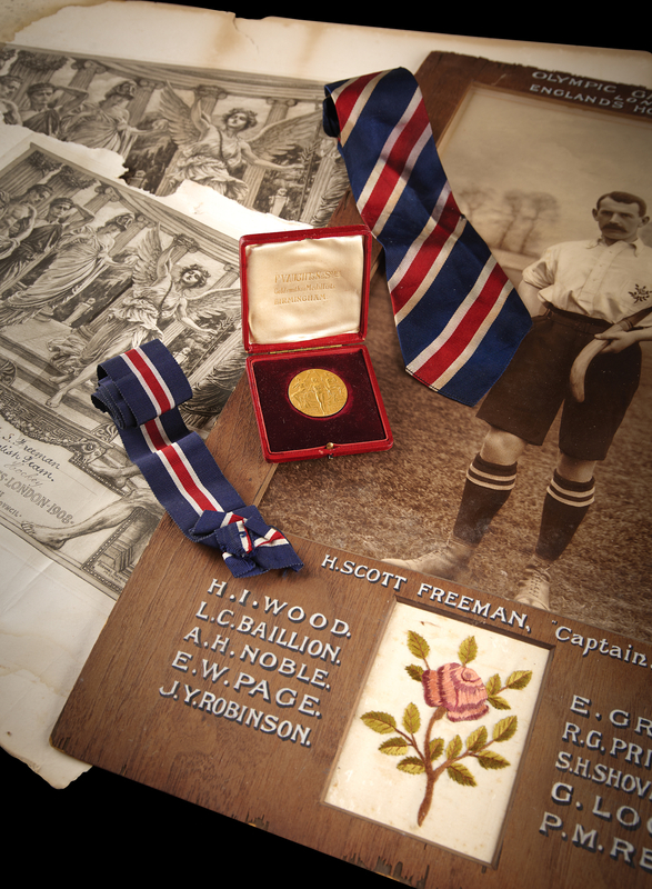 Lot 3056 London 1908 Olympics Gold Winner's Medal for Field Hockey - Awarded to England Captain Harry Freeman