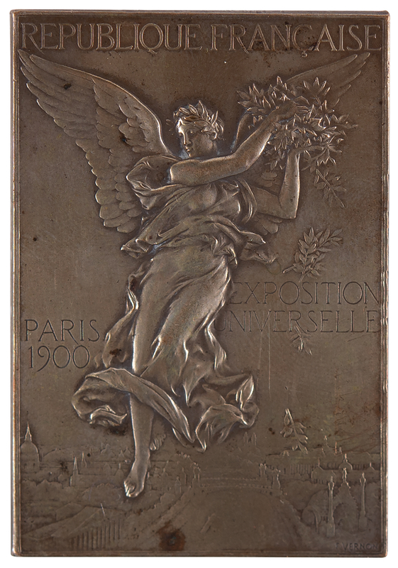 Lot 3049 Paris 1900 Olympics Silvered Bronze Winner's Medal for Gymnastics (Fete Federale)