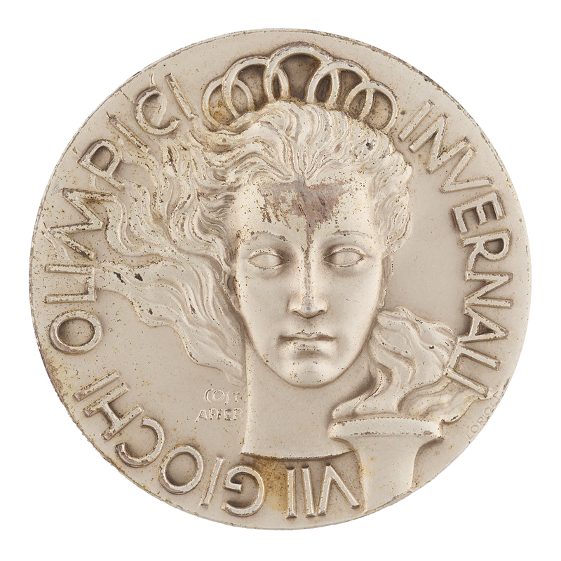 Lot 3117 Cortina 1956 Winter Olympics Silver Participation Medal