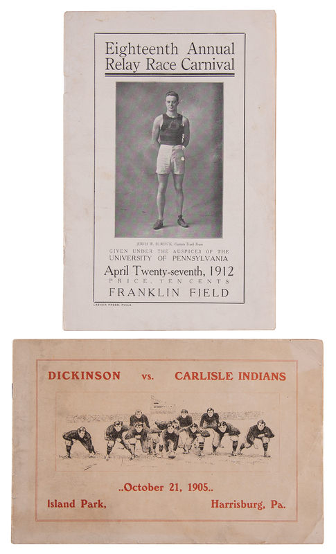 Lot 3231 Jim Thorpe (2) Early Carlisle Indian School Programs