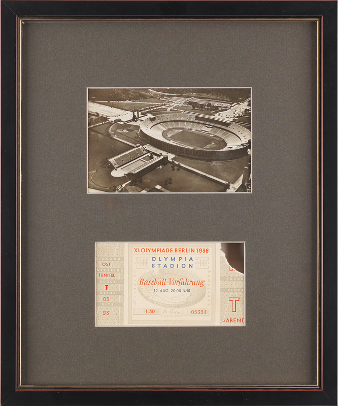 Lot 3240 Berlin 1936 Summer Olympics Baseball Ticket