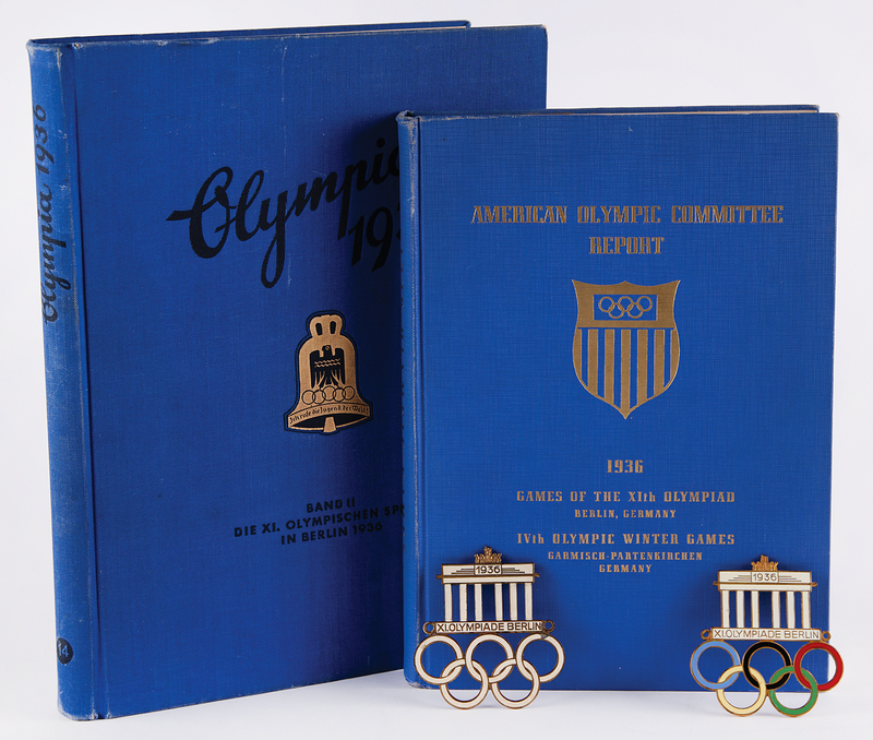 Lot 3275 Berlin 1936 Summer Olympics (4) Items - Card Badges and Reports