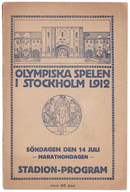 Lot 3232 Stockholm 1912 Olympics Program for the Marathon and Decathlon (Jim Thorpe)