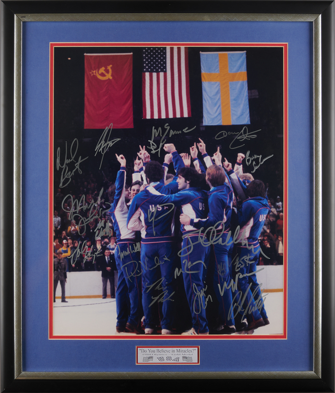 Lot 3252 Lake Placid 1980 Winter Olympics 'Miracle on Ice' Multi-Signed (20) Oversized Photograph