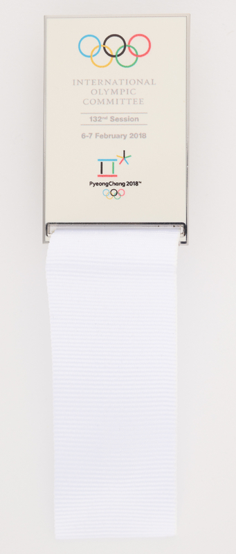 Lot 3211 132nd IOC Session Badge in PyeongChang, South Korea (2018)