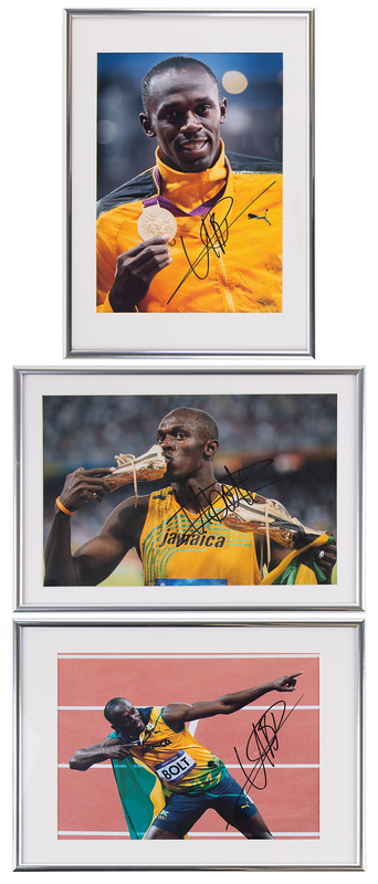 Lot 3258 Usain Bolt (3) Signed Photographs