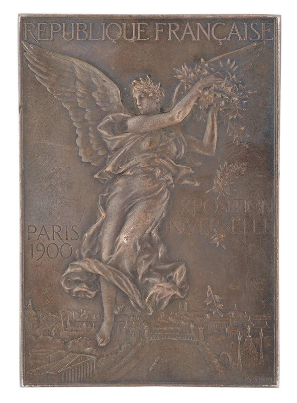 Lot 3106 Paris 1900 Olympics Silvered Bronze Participation Medal for Physical Exercises