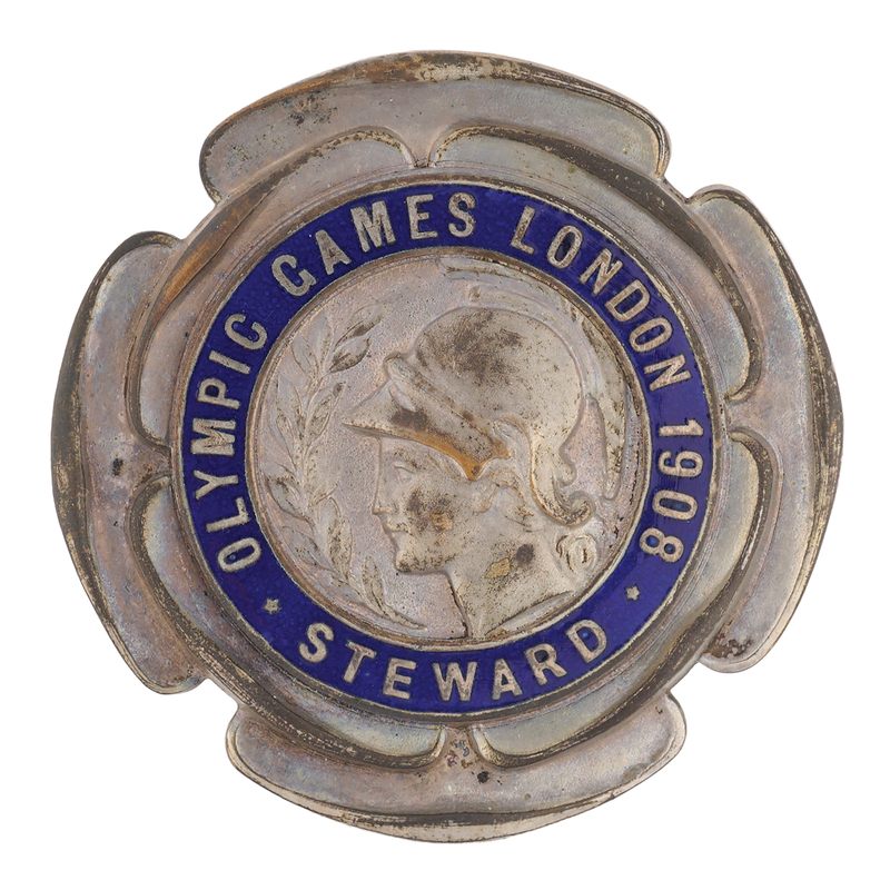 Lot 3137 London 1908 Olympics Steward Badge