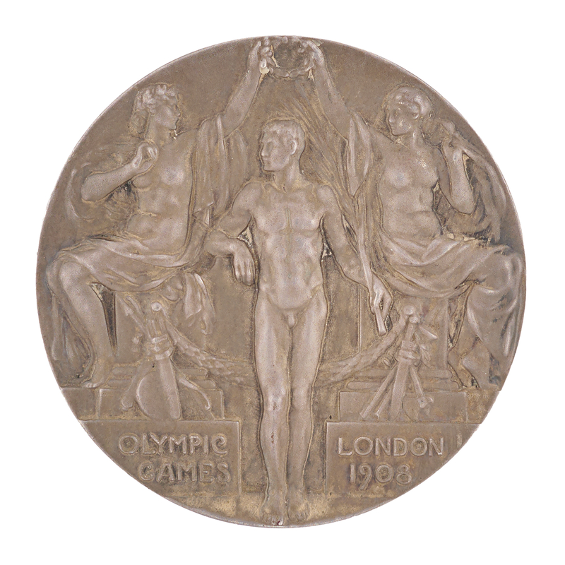 Lot 3058 London 1908 Olympics Silver Winner's Medal for Sailing