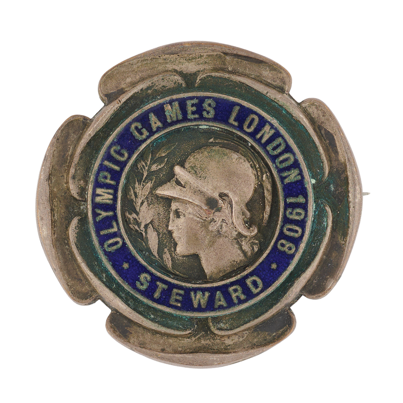 Lot 3143 London 1908 Olympics Steward Badge