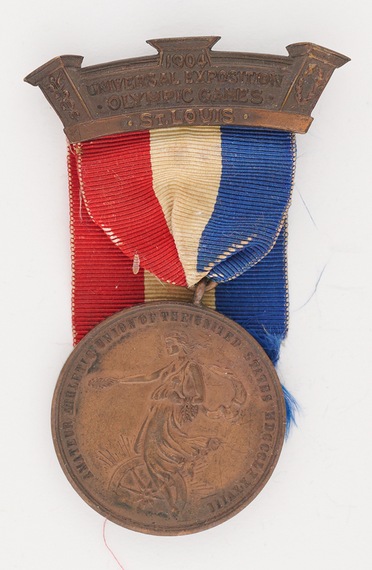 Lot 3052 St. Louis 1904 Olympics Bronze AAU Winner's Medal for Junior Discus