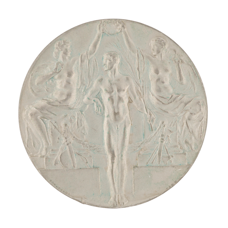 Lot 3270 Stockholm 1912 Olympics Aluminum Souvenir Winner's Medal