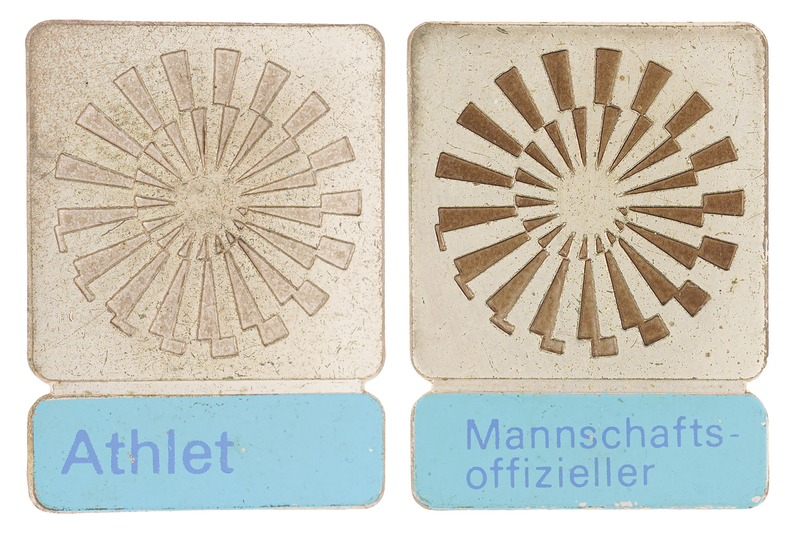 Lot 3204 Munich 1972 Summer Olympics (2) Badges for Athlete and Team Official