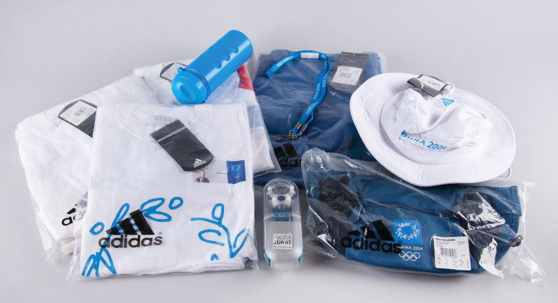 Lot 3294 Athens 2004 Summer Olympics and Paralympics Torchbearer Uniforms and Volunteer/Staff Apparel Collection