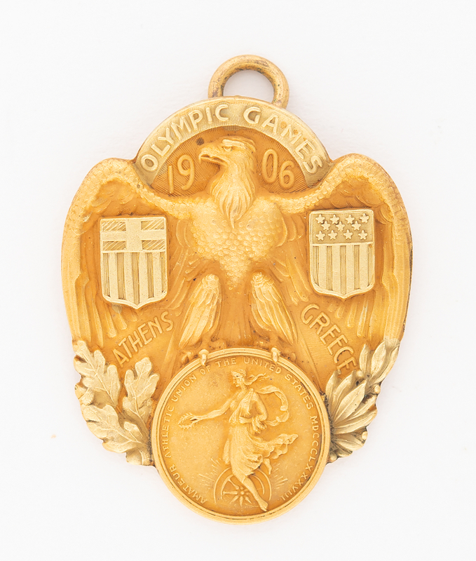 Lot 3133 Athens 1906 Intercalated Olympics American Olympic Committee Official's Badge
