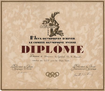 Lot #3306 St. Moritz 1928 Winter Olympics