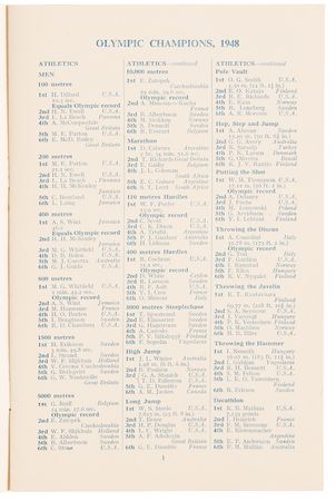 Lot #3244 London 1948 Summer Olympics Pennant and Medalist List Booklet - Image 2