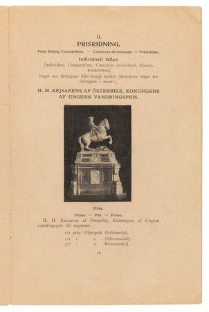 Lot #3233 Stockholm 1912 Olympics Equestrian Program - Image 7