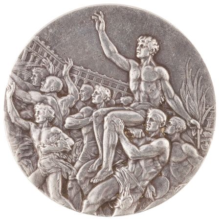 Lot #3074 London 1948 Summer Olympics Silver Winner's Medal - Image 2