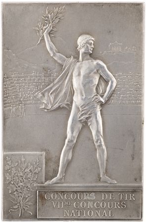 Lot #3046 Paris 1900 Olympics Silvered Bronze
