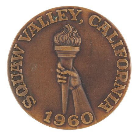 Lot #3118 Squaw Valley 1960 Winter Olympics Bronze Participation Medal - Image 2
