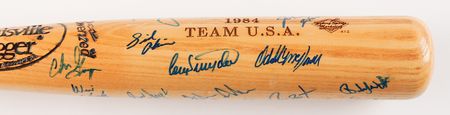 Lot #3254 Los Angeles 1984 Summer Olympics Team USA Signed Baseball Bat - Image 5