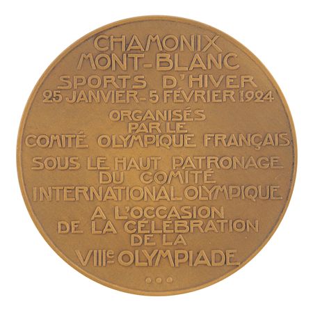 Lot #3066 Chamonix 1924 Winter Olympics Bronze Winner's Medal - Image 2