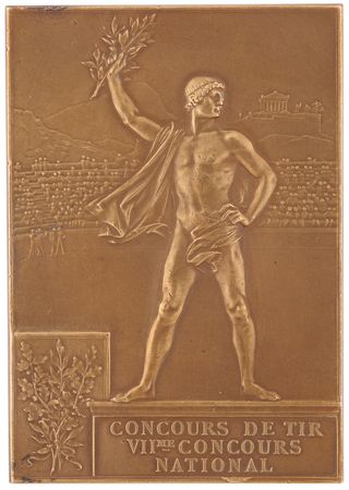 Lot #3048 Paris 1900 Olympics Bronze Winner's Medal for Shooting - Image 2