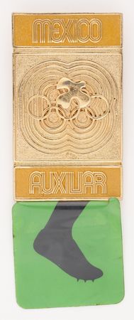 Lot #3193 Mexico City 1968 Summer Olympics Athletics Assistant's Badge - Image 1