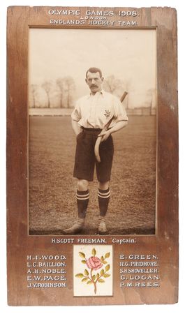 Lot #3056 London 1908 Olympics Gold Winner's Medal for Field Hockey - Awarded to England Captain Harry Freeman - Image 8