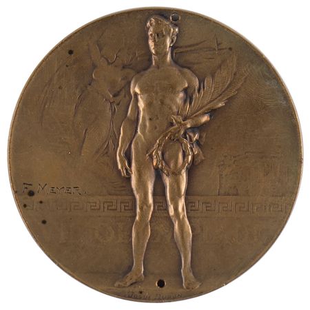 Lot #3063 Antwerp 1920 Olympics Bronze Winner's