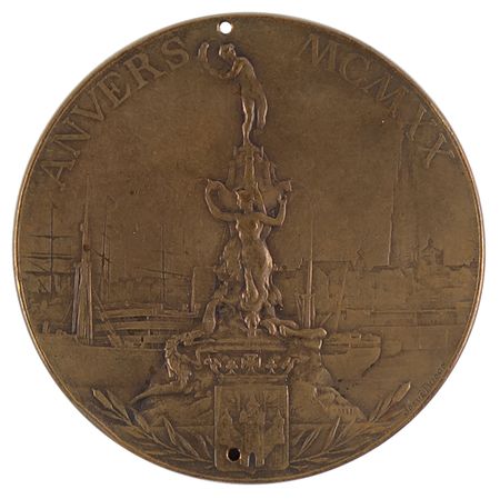 Lot #3063 Antwerp 1920 Olympics Bronze Winner's Medal - Image 2