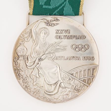 Lot #3094 Atlanta 1996 Summer Olympics Silver Winner's Medal for Gymnastics (Unawarded) - Image 3