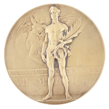 Lot #3064 Antwerp 1920 Olympics Gold Winner's