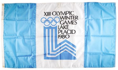 Lot #3320 Lake Placid 1980 Winter Olympics Flag