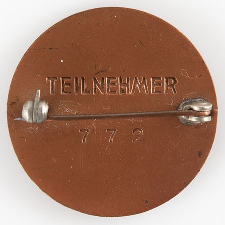 Lot #3170 Garmisch 1936 Winter Olympics Athlete's Badge - Image 2