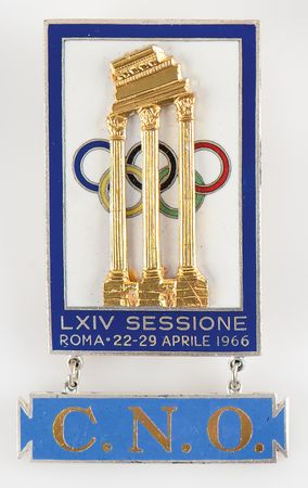 Lot #3191 64th IOC Session Badge, Rome (1966) - Image 1